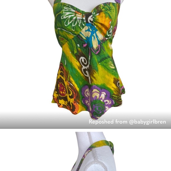 Jams world small halter top women’s tropical Hawaii shirt - Picture 4 of 9